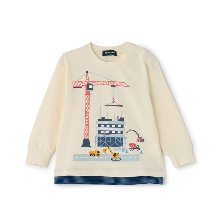 [Popular Item Restocked] [Not Available at Physical Stores] Construction Vehicles Working Long-Sleeve T-Shirt,, medium