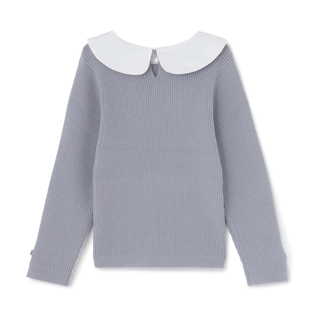 [Machine Washable] Ribbed Knit with Collar,Striped, large image number 18