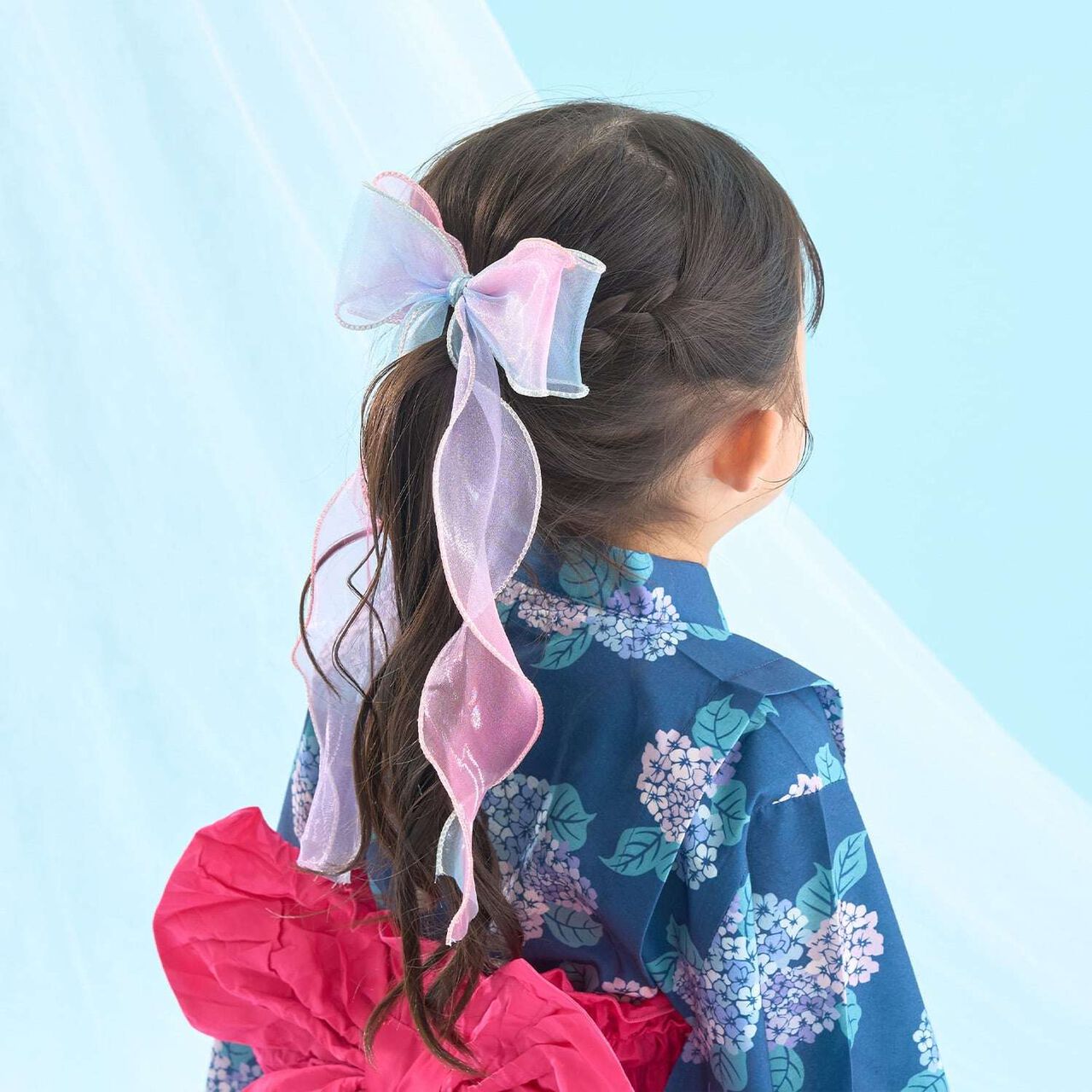Aurora Big Ribbon Hair Clip [Kids, Girls],Light beige, large image number 8