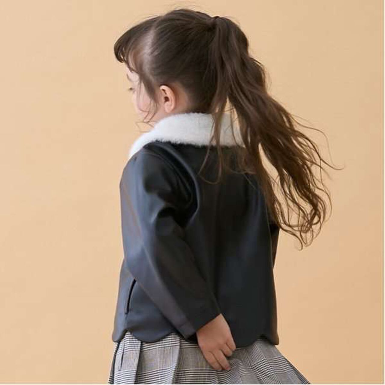 [Link] Faux Leather Jacket,Brown, large image number 8
