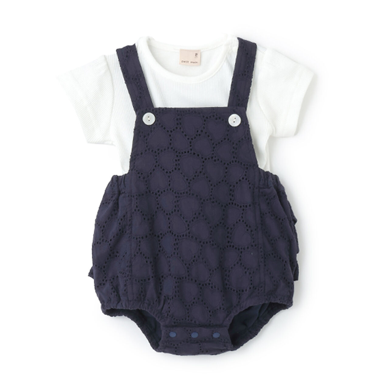 Heart Lace Overalls,Off white, large image number 12