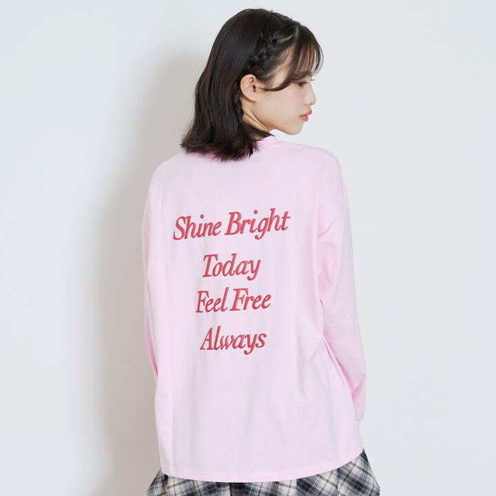 100% Cotton Back Logo Color Long-Sleeve T-Shirt,, medium