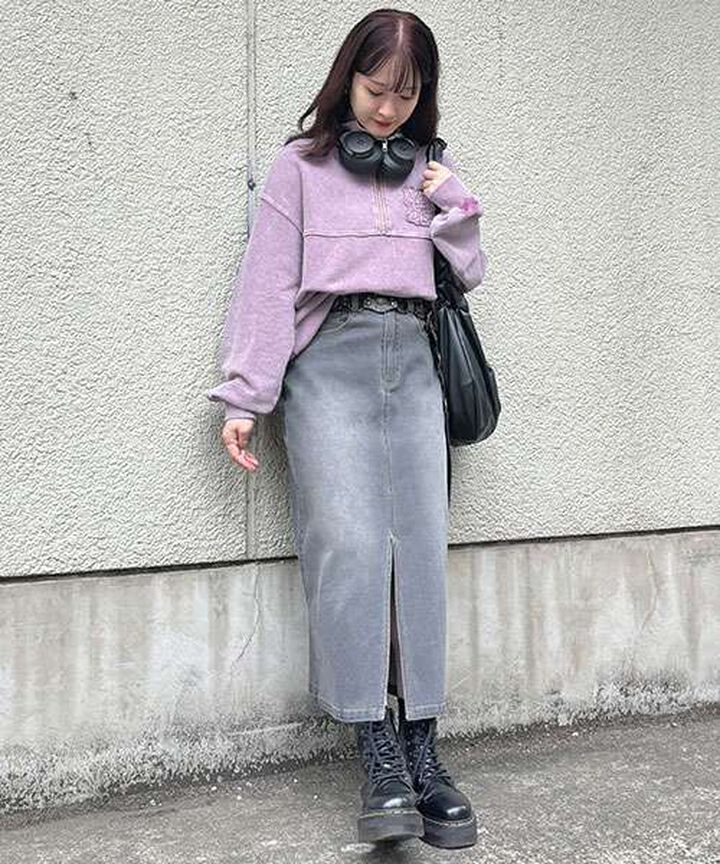 Half ZIP Pullover,Purple, medium image number 6