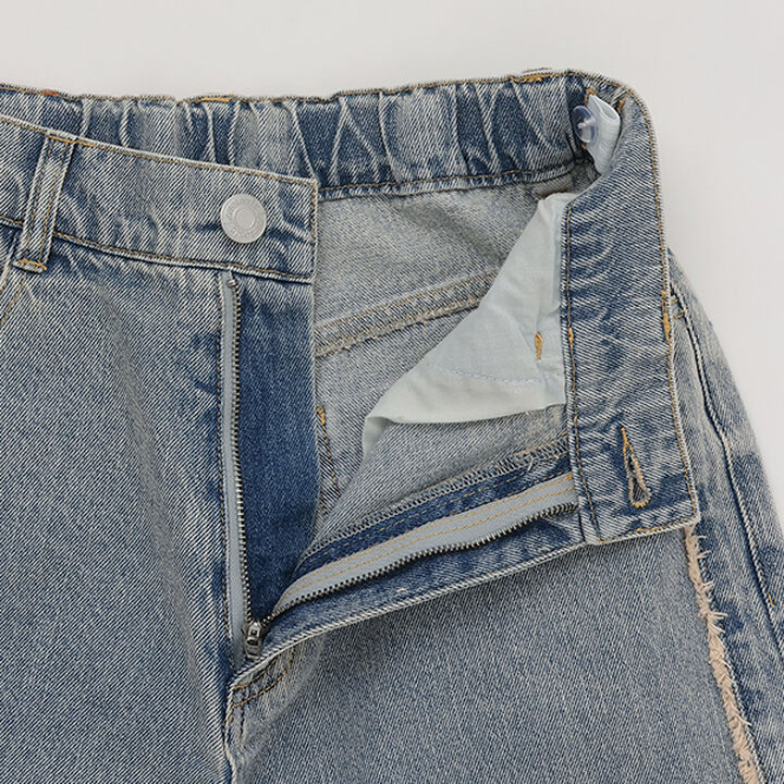 Fringe Denim Pants,Navy, medium image number 13