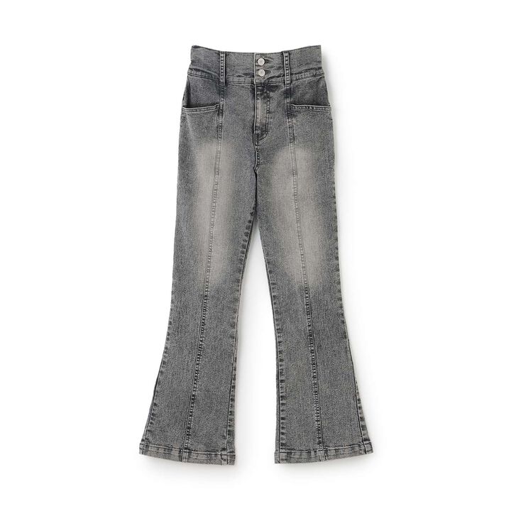 [Stretch] Stylish Flare Denim Pants,Sax blue, medium image number 15