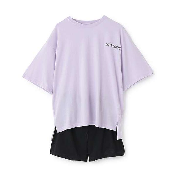 Short-Sleeve Shorts Set,Purple, medium image number 0
