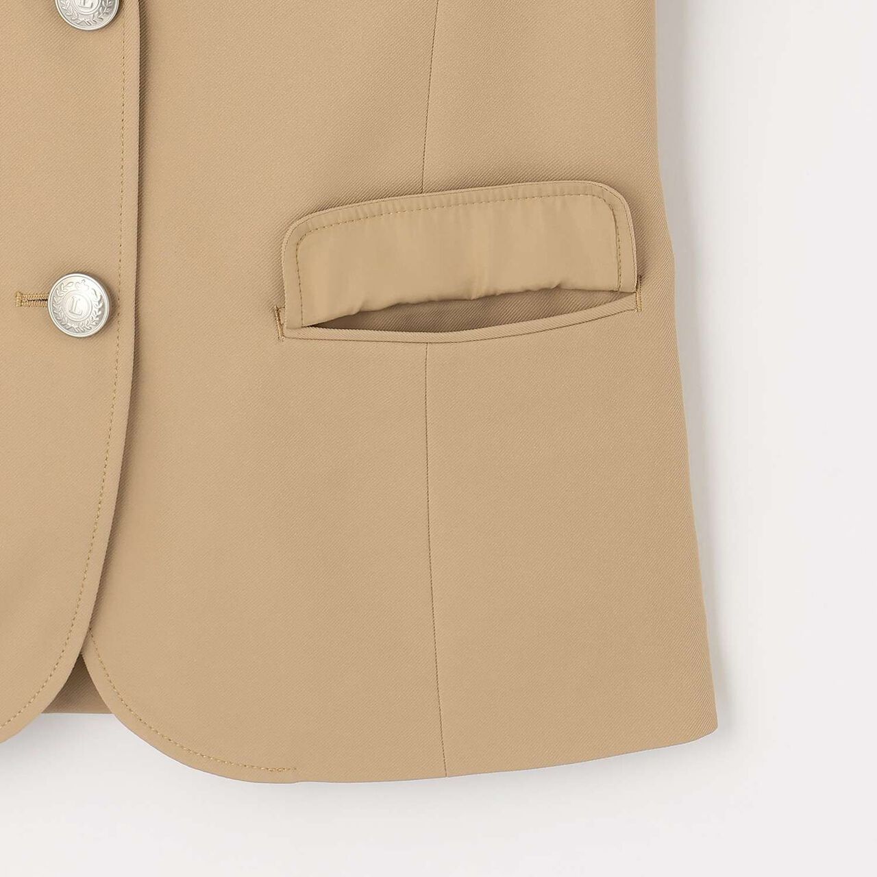 [Graduation Attire] Emblem Tailored Jacket,Beige, large image number 12