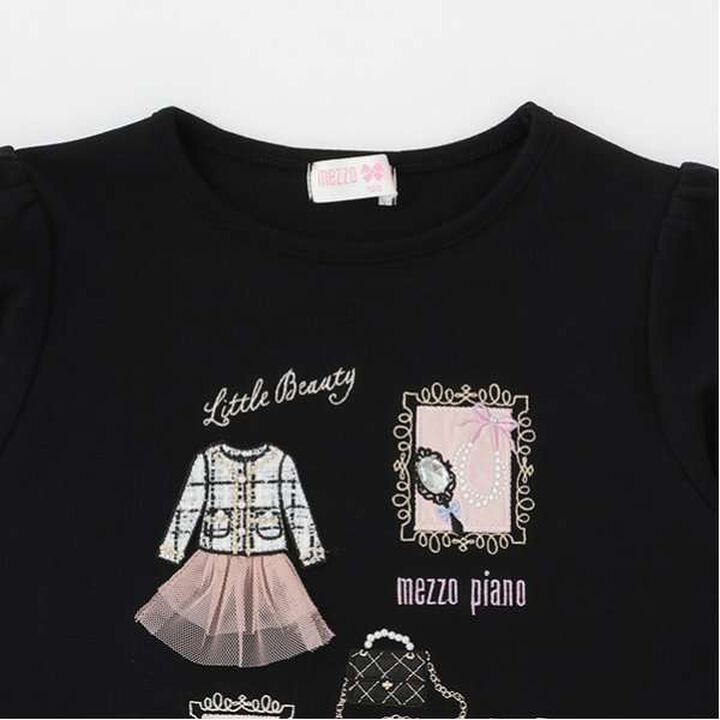 Frame Scalloped Hem Long Sleeve T-Shirt,Lavender, medium image number 2