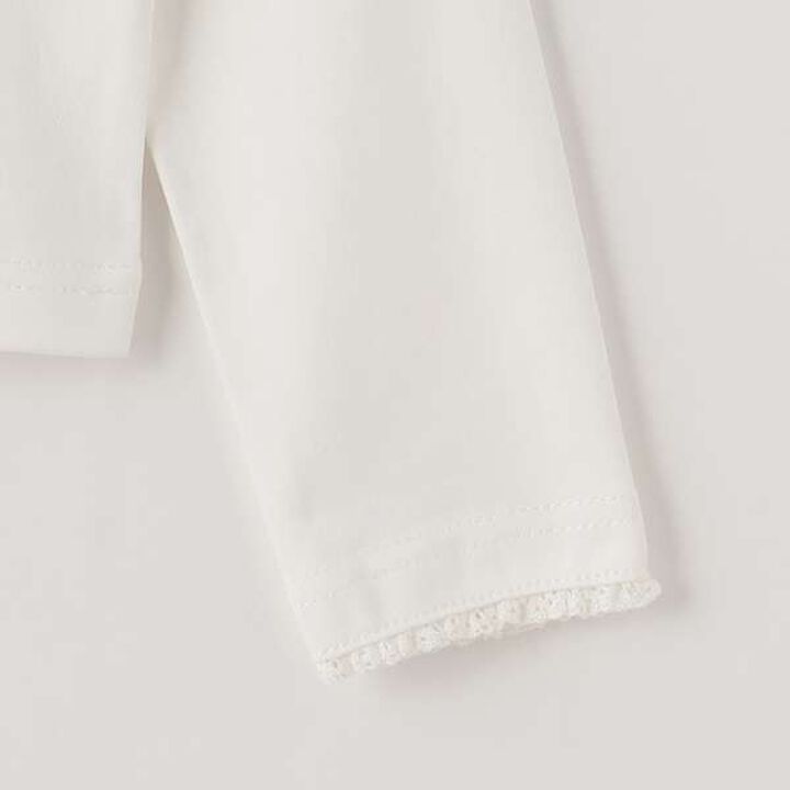 Sailor Collar Knit Vest & Long-Sleeve Tee Set,Off white, medium image number 12