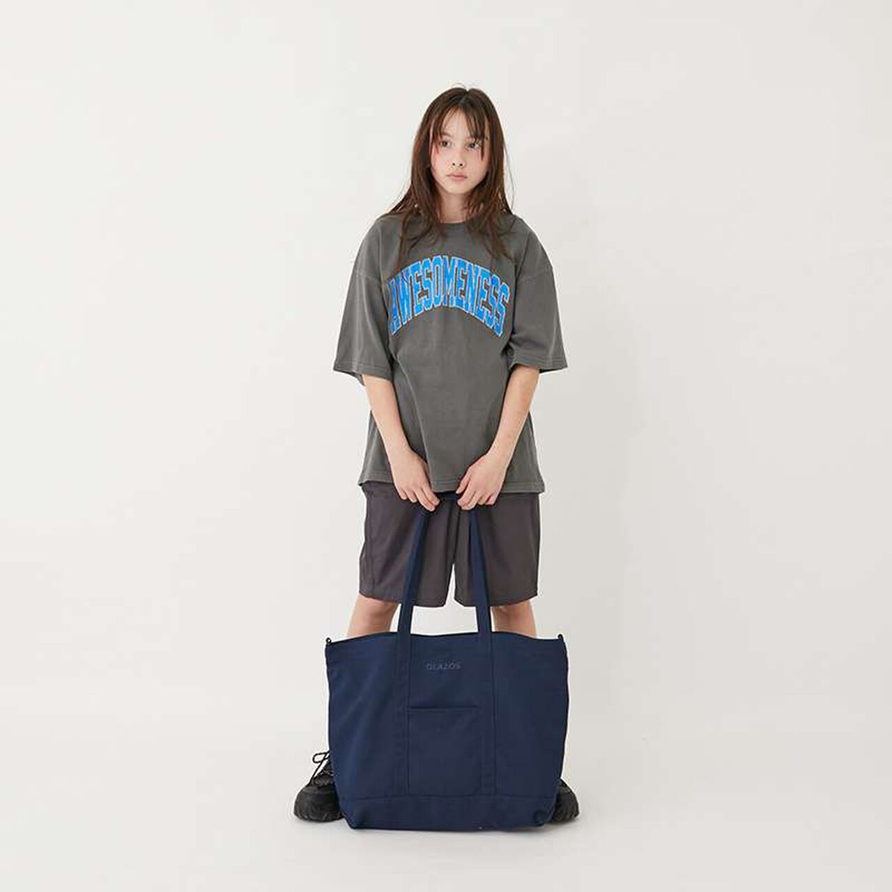 Large Canvas Tote Bag,Navy, large image number 11