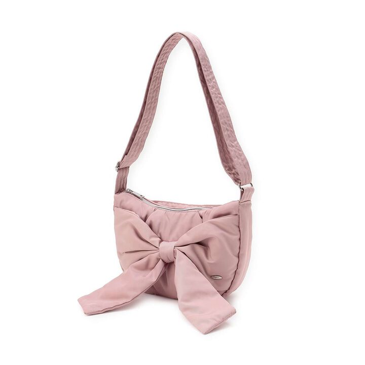 Fluffy Ribbon Crescent Shoulder Bag,Black, medium image number 11