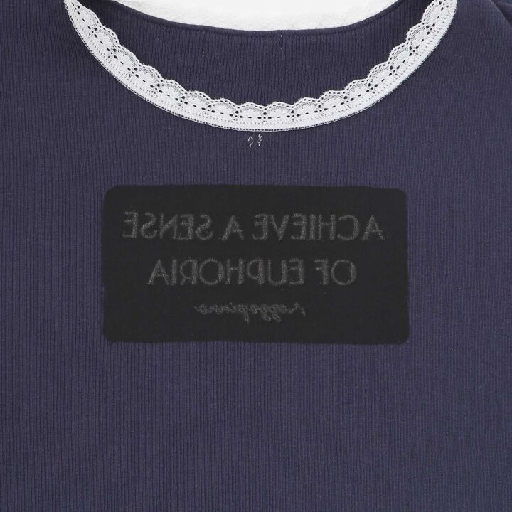 Shirt & Lace T-Shirt Set,Gray, medium image number 5