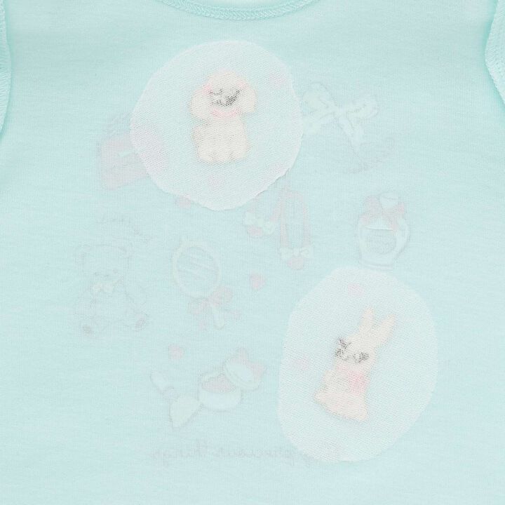 Scalloped Hem Graphic Long Sleeve T-Shirt,Off white, medium image number 4