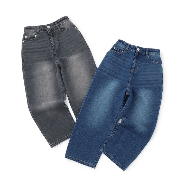 [Tomo Deni] Loose Straight Pants [Kids Boys],Navy, medium image number 8