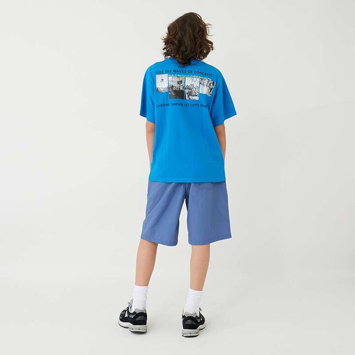 Back Photo Print Short Sleeve T-Shirt,Blue, medium image number 13