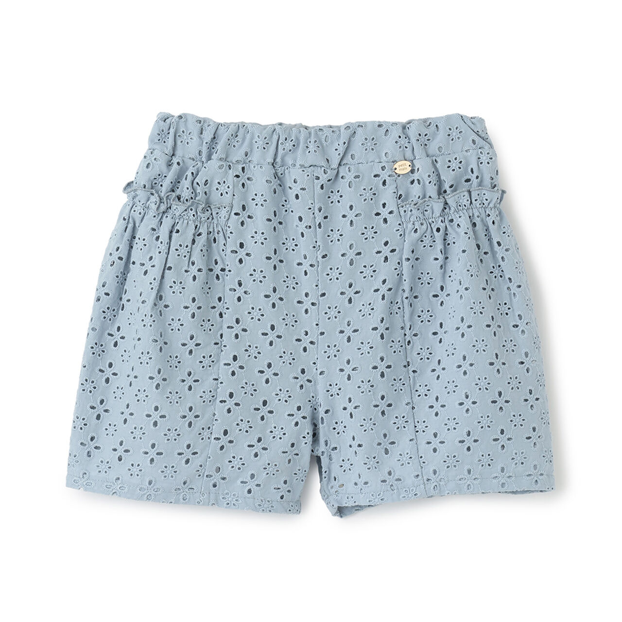 Side Gathered Lace Shorts,Orange, large image number 11