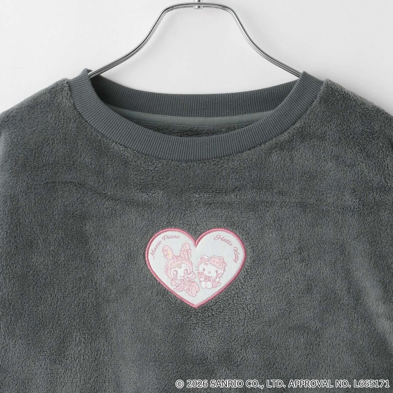 Hello Kitty x Berie-chan Loungewear,Charcoal gray, large image number 3