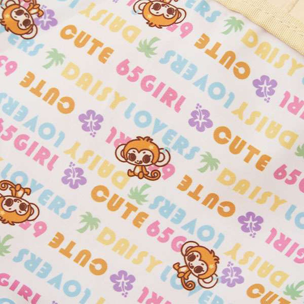 Lucky All-Over Pattern Embroidered Drawstring Tote,Orange, large image number 5