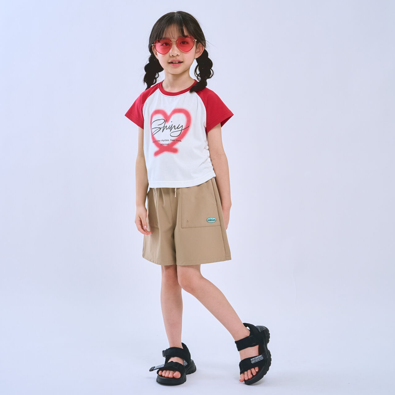 [Cool Touch] Cropped Raglan Short Sleeve T-Shirt,Black, large image number 6