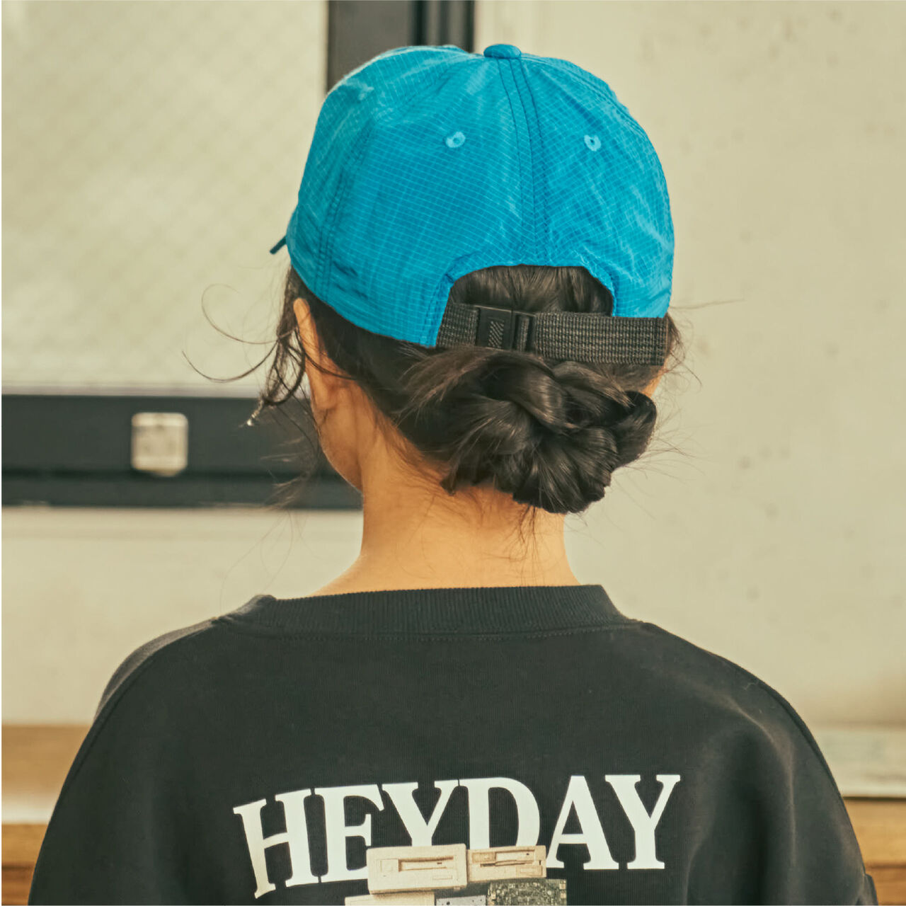 [D Select] Nylon Embroidered Cap,Blue, large image number 1