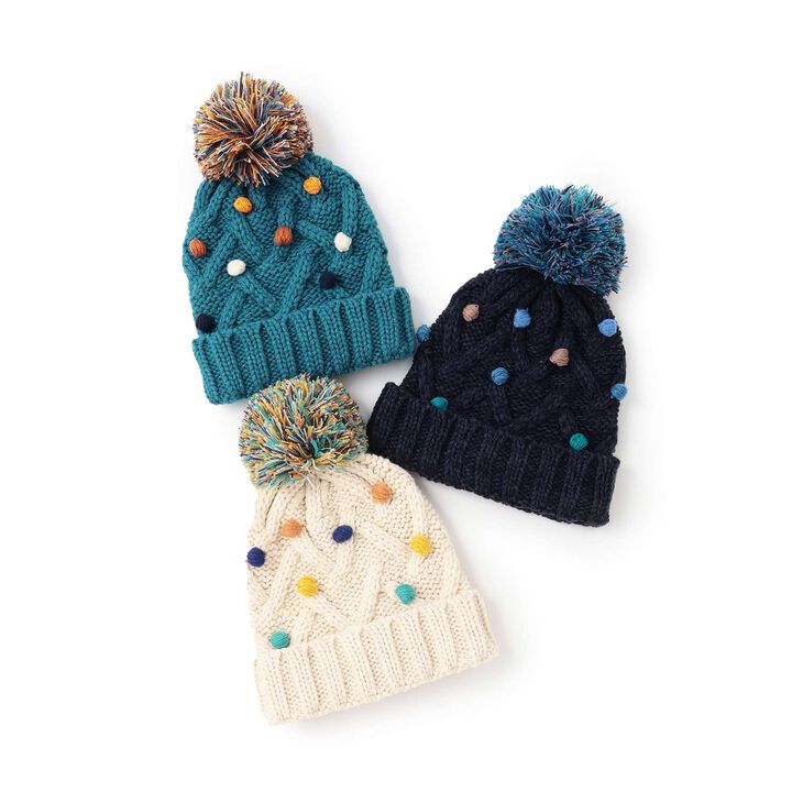 Bubbly Knit Beanie,Pearl white, medium image number 3