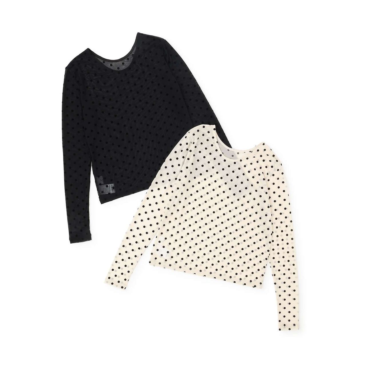 [Formal] 2-Way Sheer Dot Top,Black, large image number 16