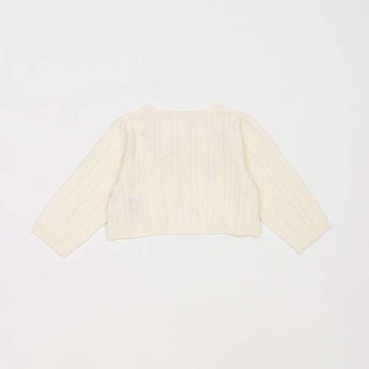 Ribbon Embroidery Knit Bolero,Off white, medium image number 1