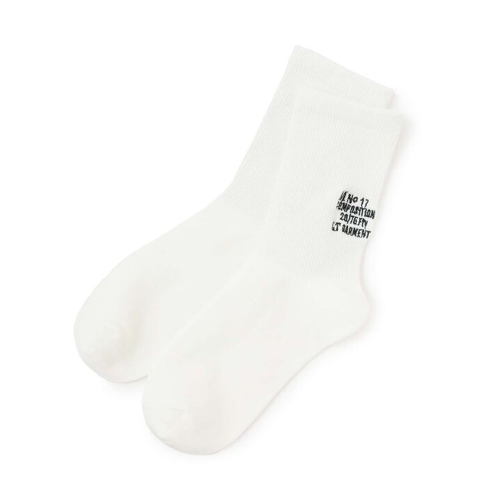 Back Logo Crew Socks,Off white, medium image number 0