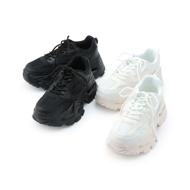 [LTXC] Thick Sole Dad Sneakers,White, medium image number 5