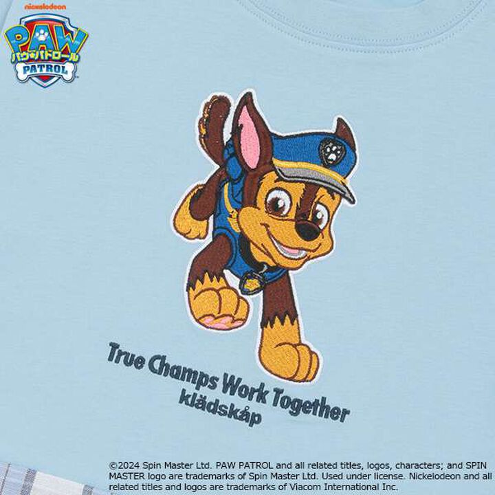 [Paw Patrol] Check Hem Short Sleeve T-Shirt,Smoke white, medium image number 7