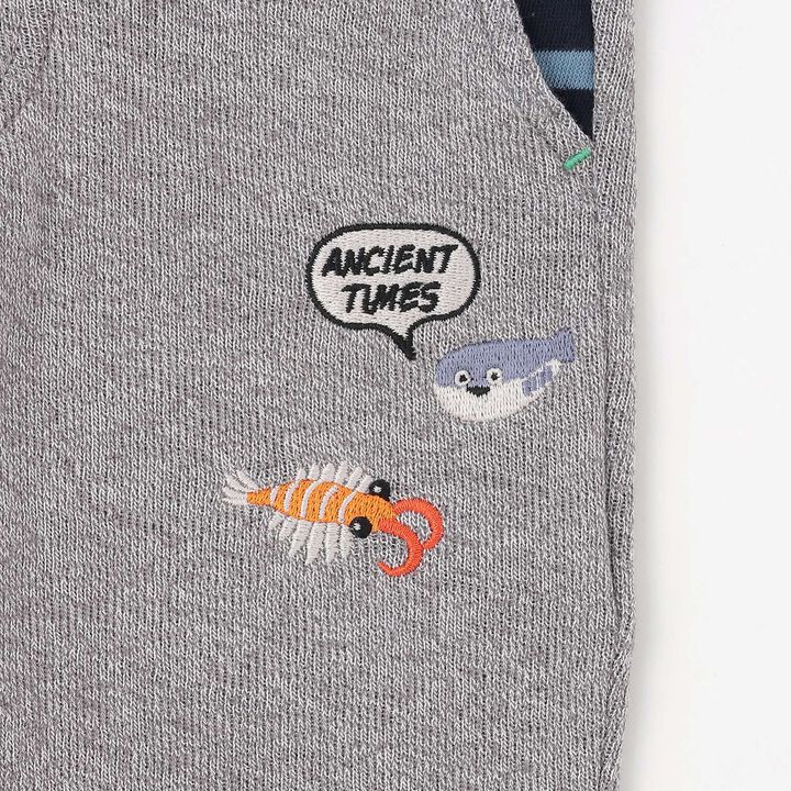 Dinosaur Knit Long-Length Straight Pants,Gray, medium image number 8