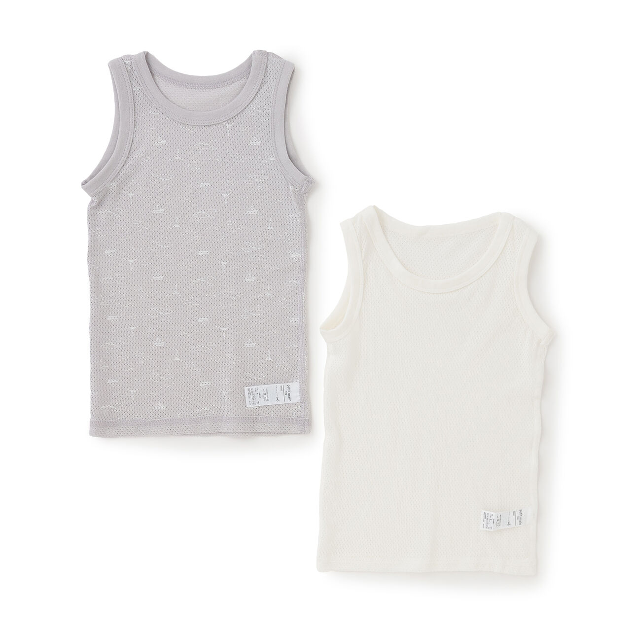 [Weak Acidity] Mesh Tank Undershirts 2-Pack,Pearl white, large image number 0