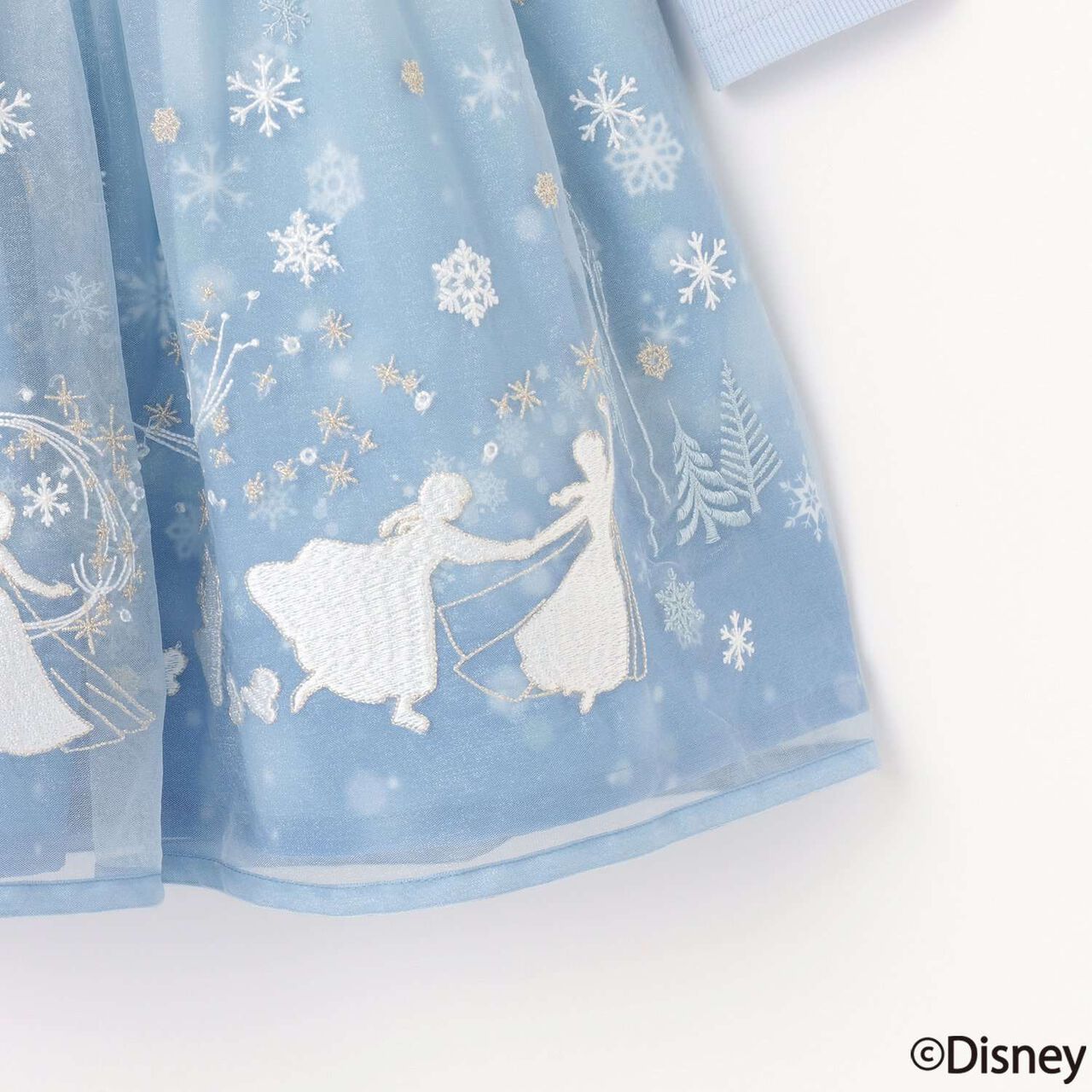 [Elsa] Frozen One-Piece Dress,Sax blue, large image number 6