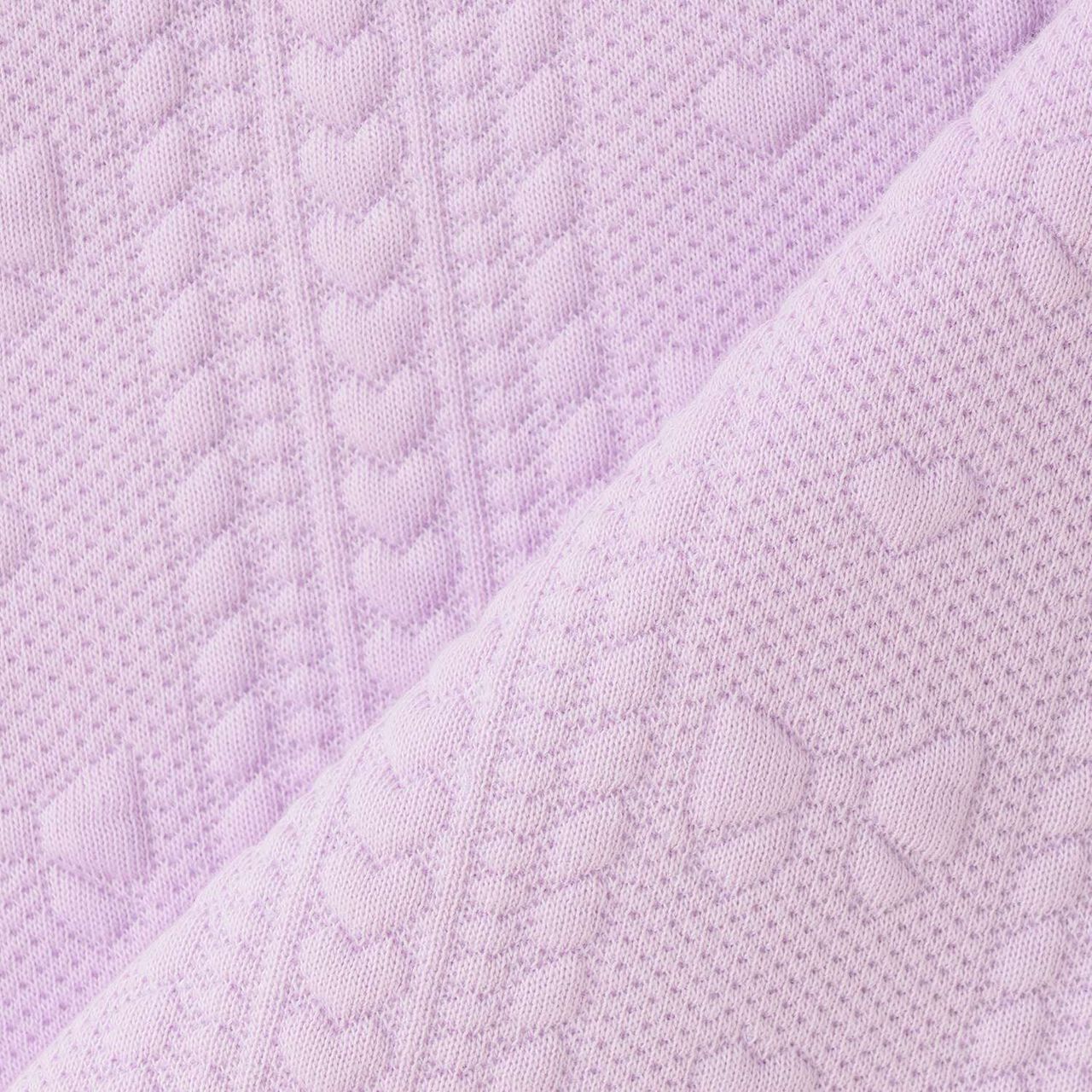 Ballet Scallop Trim Front-Opening Jacquard One-Piece Dress,Lavender, large image number 7