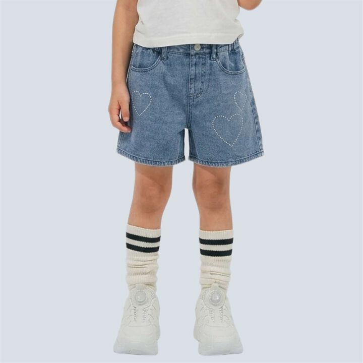 Rhinestone Denim Shorts,, medium