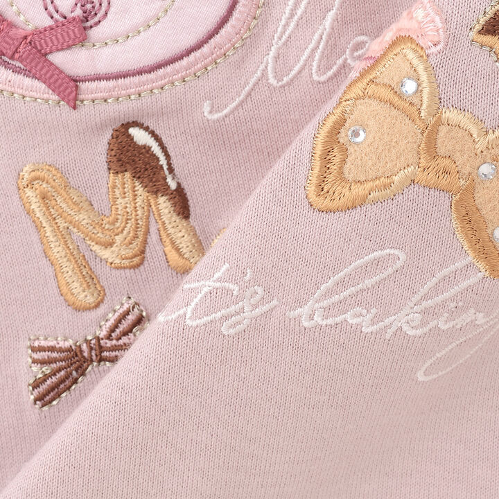 [Popular Item Restocked] [Not Available at Physical Stores] Caf&eacute; Appliqu&eacute; Embroidery Scalloped Hem Long-Sleeve T-Shirt,Ivory, medium image number 5