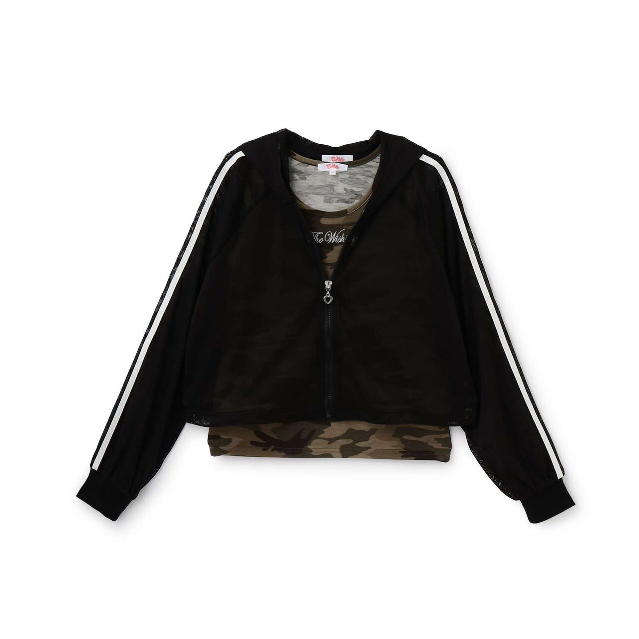 [3WAY] Mesh Hoodie & Camouflage Tank Set,Off white, large image number 23