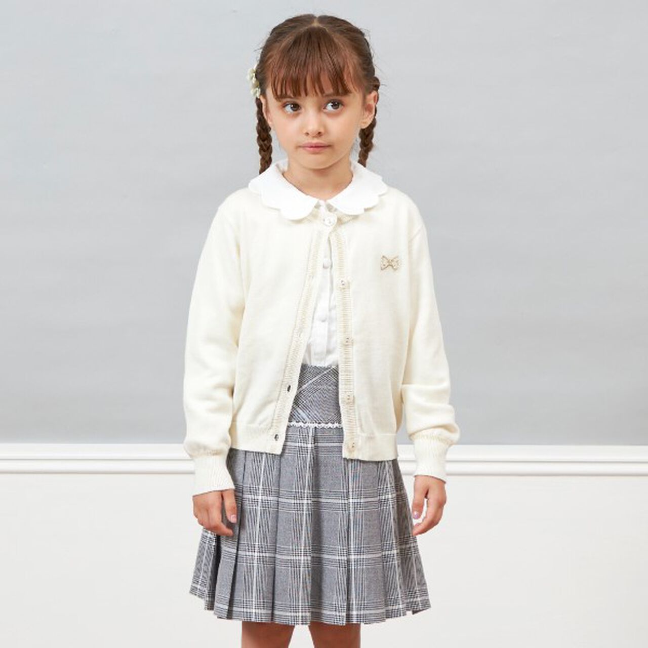 KP Scallop Trim Collar Blouse (110-130),, large image number 4