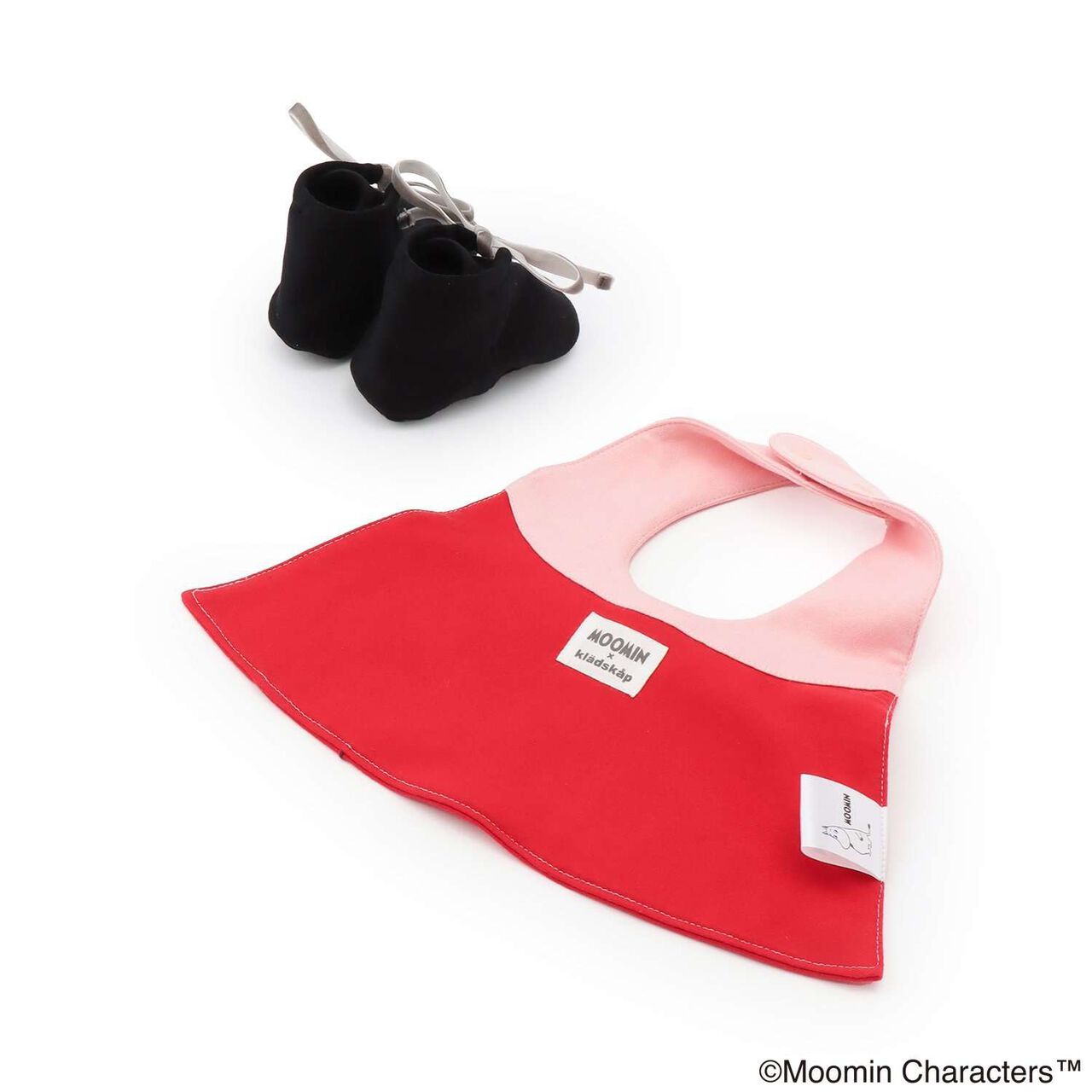 [MOOMIN] Little My Bib + Socks Set,Red, large image number 1
