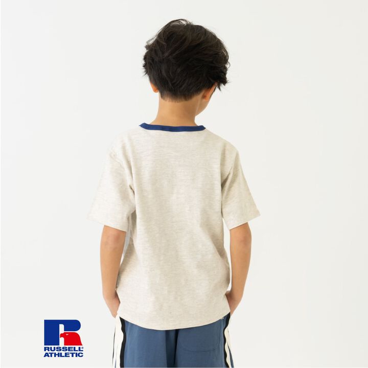 [Russell Athletic] Ringer Short-Sleeve T-Shirt,Milky white, medium image number 2