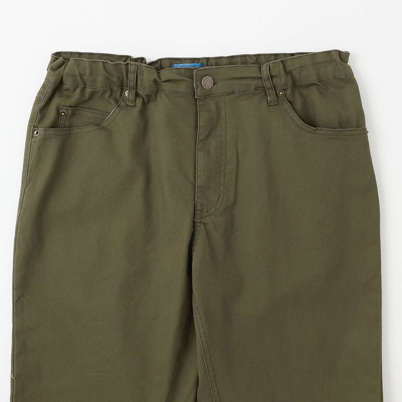 Cotton-Poly Stretch Twill Slim Pants,Khaki, large image number 2