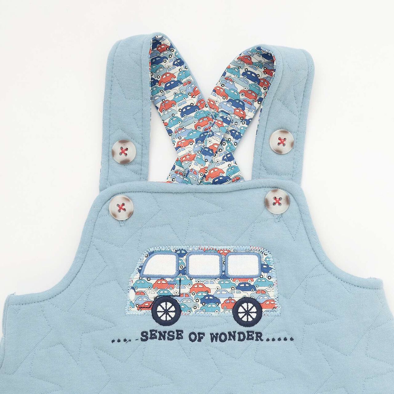 Liberty Appliqué Overalls Suit,Navy, large image number 8