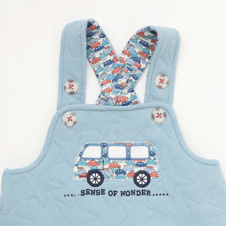 Liberty Appliqué Overalls Suit,Navy, medium image number 8