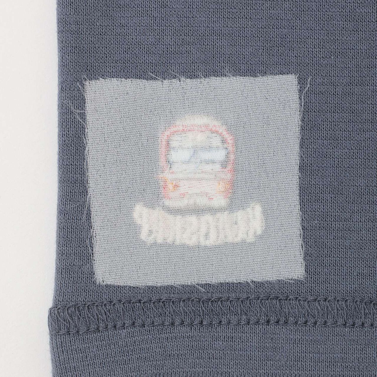 Car One-Point Embroidery 6/10 Length Leggings,Blue gray, large image number 5