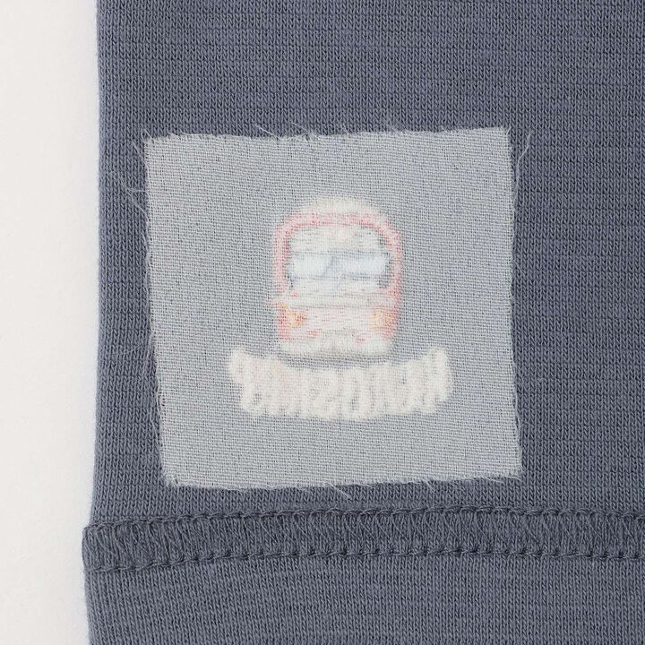 Car One-Point Embroidery 6/10 Length Leggings,Blue gray, medium image number 5