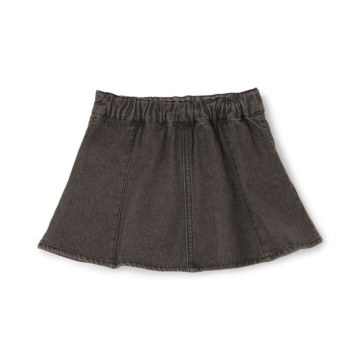 Pearl Denim Flare Skirt with Shorts,Blue, medium image number 7