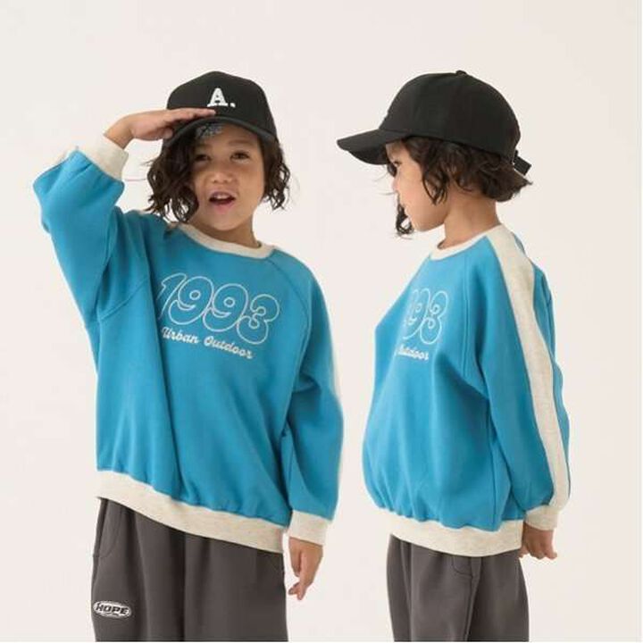 Pilling-Resist Bi-Color Raglan Fleece Sweatshirt,Brown, medium image number 15