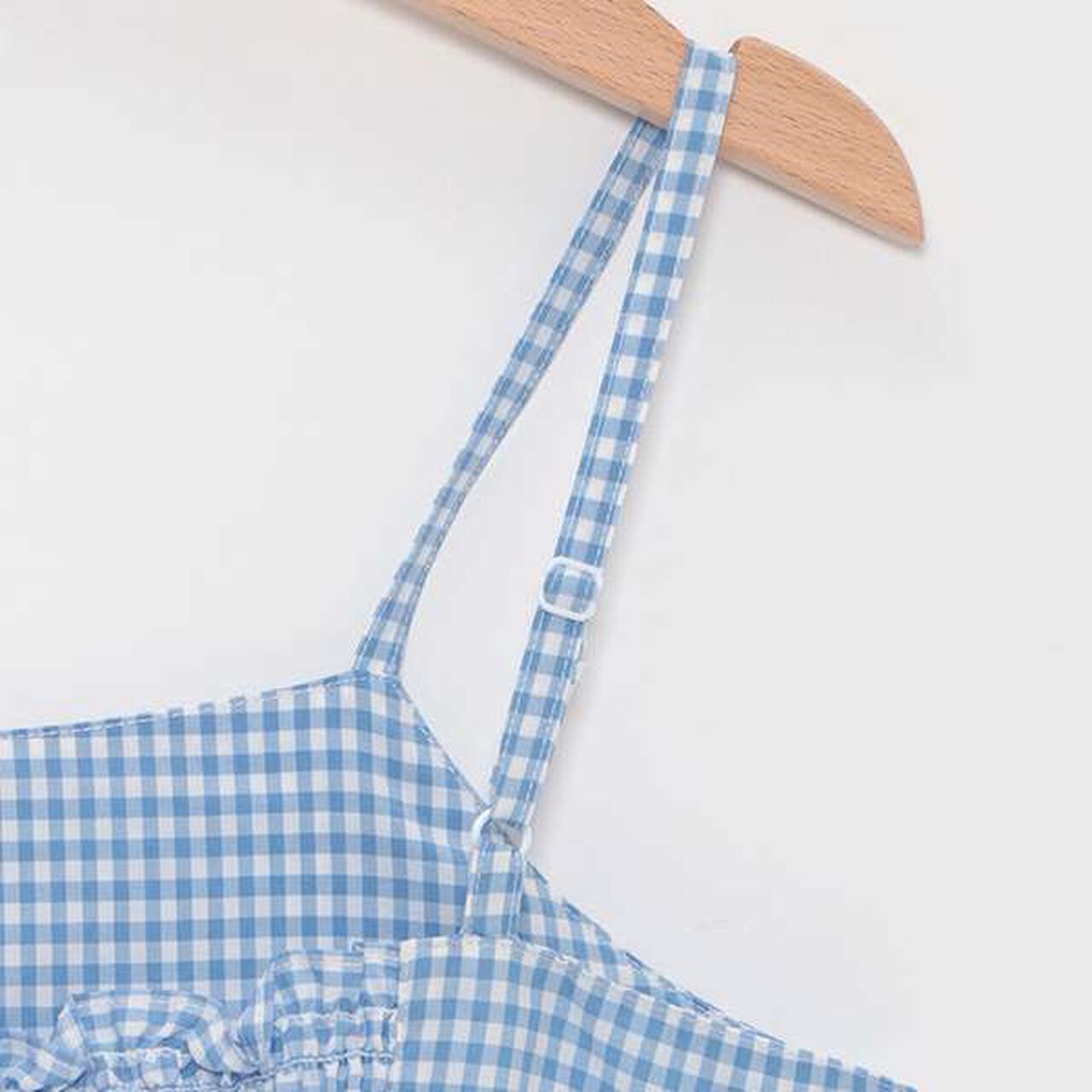 Hello Kitty Gingham Camisole One-Piece Dress Set,Blue, large image number 17