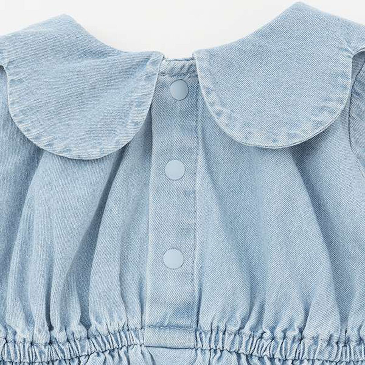 [Miffy] Embroidered Collar Romper,Sax blue, large image number 2