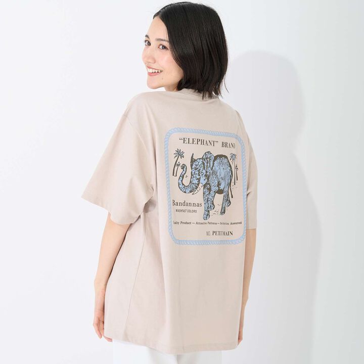 [ELEPHANT/連結款] 寬鬆剪裁Kids短袖T恤,薩克斯藍, medium image number 5